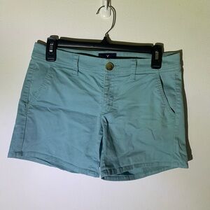 American Eagle Outfitters Mint Bermuda Shorts Casual Cotton Blend
